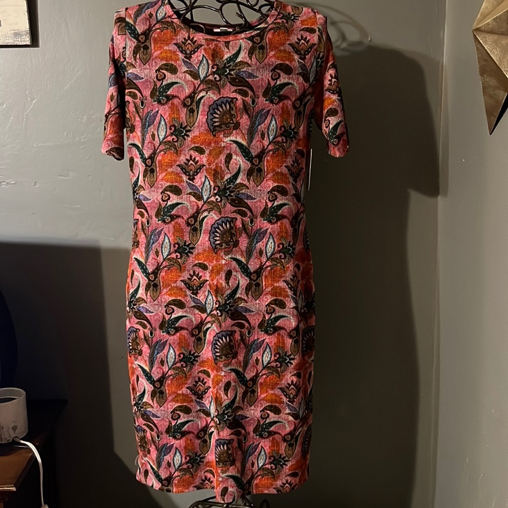 NWT Lularoe Julia dress in gorgeous multi print. Size XL.